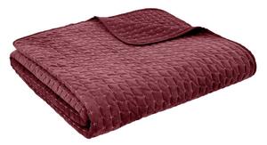 Бордо капитонирано покривало за легло 240x260 cm Attica Velvet – Bianca