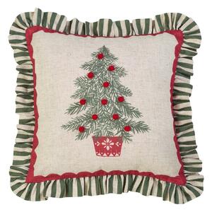 Декоративна възглавница с коледен мотив 45x45 cm Frilled Christmas Tree – Catherine Lansfield