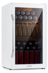 Klarstein Beersafe XXL Quartz, охладител, 80 литра, 3 рафта, панорамна стъклена врата, неръждаема стомана