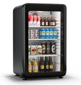 Klarstein Audrey Evo охладител за напитки, Ретро дизайн, стъклена врата, 95 L, EEK C