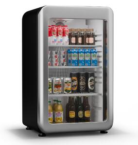 Klarstein Audrey Evo охладител за напитки, Ретро дизайн, стъклена врата, 93 L, EEK C