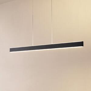 Lucande Smart LED висяща лампа Mylosh, черна, CCT, Tuya, Затъмняване, Черен, Дневна/трапезария, Алуминий, Модерен