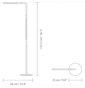 LED затъмняваща се подова лампа в месингов цвят (височина 142,5 cm) Omni Floor – UMAGE