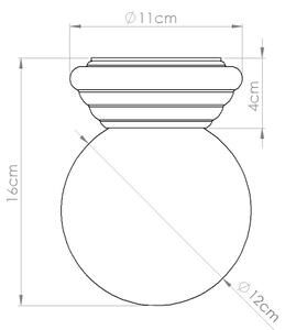 Sollux SL.1898 - Плафон за баня ZORI 1xG9/8W/230V Ø 12 см IP44 жълт
