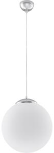 Sollux SL.0265 - Полилей с кабел UGO 1xE27/15W/230V Ø 40 см бял/лъскав хром
