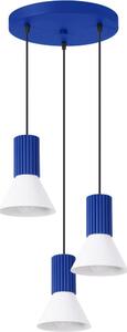 Sollux SL.1875 - Полилей на кабел ESTRIA 3xE14/10W/230V диам. 30 см син