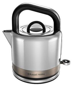 Електрическа кана Russell Hobbs Distinctions Titanium 26422-70, 2400W, 1.5 л, Бързо завиране, Миещ се филтър против котлен камък, 360° основа, Защити, Инокс/титан
