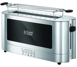 Тостер за хляб Russell Hobbs Elegance 23380-56, 1420W, 2 филии, 6 степени, LED индикация, Lift & Look, Инокс/черен