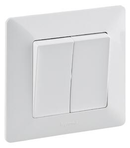 Legrand 755738 Сериен ключ Valena Life 1х, с рамка, бял, - 755738
