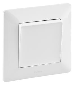 Legrand 755734 Еднополюсен ключ Valena Life 1х, с рамка, бял, - 755734