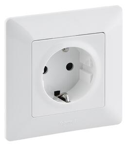 Legrand 755740 Контакт Valena Life с рамка 2P+E Schuko 16A, авт. клеми, бял, - 755740