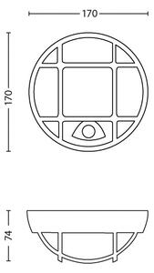 Philips 17319/30/16 - LED Екстериорен аплик със сензор EAGLE 1xLED/3W/230V IP44