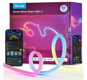 Govee - Neon 2 MATTER гъвкава LED лента 3m RGBIC Wi-Fi