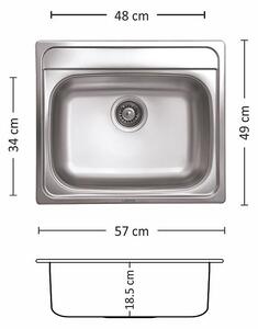 Leks COMPACT 570 SI Кухненска мивка за вграждане