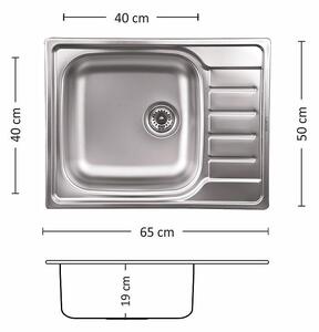 Leks COMPACT BB 65.1 SI Кухненска мивка за вграждане
