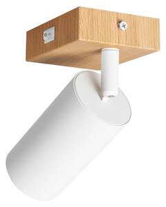 Brilagi - Стенно спот осветително тяло SELE 1xGU10/30W/230V бяло/дъбов декор