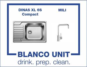 BLANCO DINAS XL 6S Compact и смесител BLANCO MILI хром Промо пакет мивка със смесител