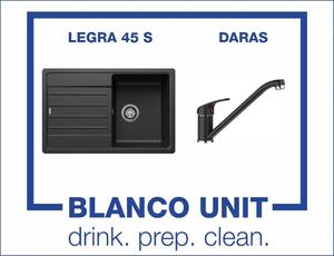 BLANCO LEGRA 45S и смесител BLANCO DARAS цвят Антрацит Промо пакет мивка със смесител