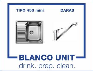 BLANCO TIPO 45 S mini мат и смесител BLANCO DARAS хром Промо пакет мивка със смесител