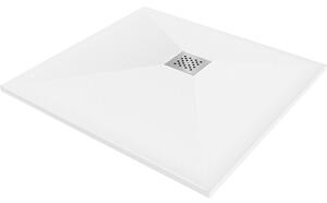 Mexen Stone+ квадратен композитен душ-кабинен под 70 х 70 см, бял - 44107070