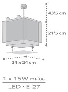 Dalber 64582 - Детски полилей LITTLE FOX 1xE27 / 60W / 230V