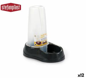 Хранилка за домашни любимци Stefanplast 04092 Прозрачен Тъмно сив Пластмаса 650 ml 12 x 19,5 x 19 cm (12 броя)