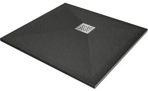 Mexen Stone+ композитен квадратен душ-под 70 x 70 см, антрацит - 44717070