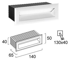 LED външно вградено осветително тяло FLIK LED/3W/230V IP65 бяло