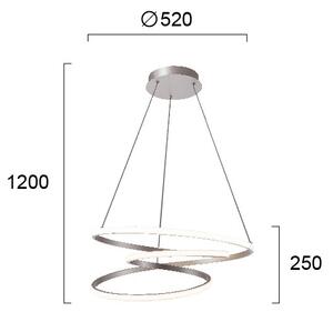 LED полилей на кабел CORT LED/40W/230V сребриста