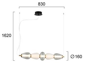 LED полилей на кабел SHINY LED/23W/230V бял/златен