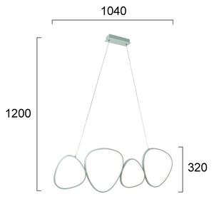 LED полилей на кабел HELIX LED/50W/230V сребрист