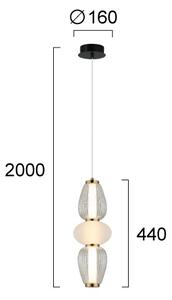 LED полилей на кабел SHINY LED/17W/230V бял/златен