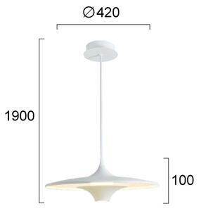 LED полилей на кабел RENE LED/19W/230V CRI 90 бял