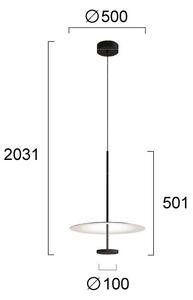 LED полилей на кабел ROSS LED/13W/230V черен/бял