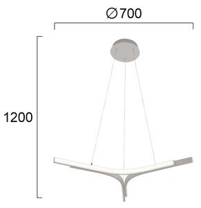 LED полилей на кабел ALTA LED/30W/230V сребрист