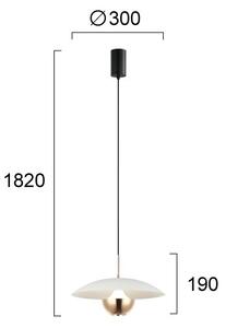 LED полилей на кабел VALIA LED/9W/230V бял/златен
