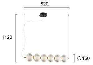 LED полилей на кабел PELLUCID LED/23W/230V златист/прозрачен