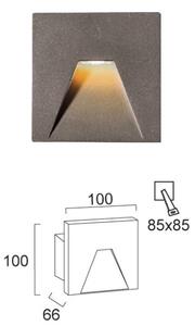 LED външно вградено осветително тяло SPACE LED/4W/230V IP65 сиво