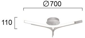 LED накладен полилей ALTA LED/30W/230V сребрист