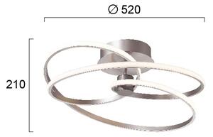 LED плафонен полилей CORT LED/40W/230V, сребрист