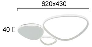 LED стенно осветително тяло HELIX LED/33W/230V сиво