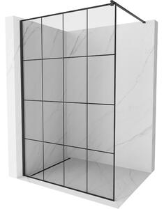 Mexen Kioto стена за душ с Walk-in 140 x 200 см, прозрачен/черен модел 8 мм, черен - 800-140-101-70-77