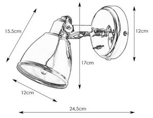 Markslöjd 104048 - Стенна лампа FJÄLLBACKA 1xE14/40W/230V месинг