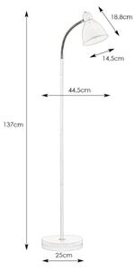 Markslöjd 105128 - Стояща лампа NITTA 1xE27/60W/230V