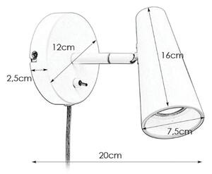 Markslöjd 108199 - Стенен спот CREST 1xGU10/7W/230V бял