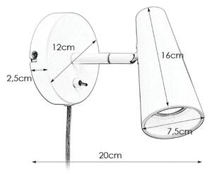 Markslöjd 108200 - Стенен спот CREST 1xGU10/7W/230V черен