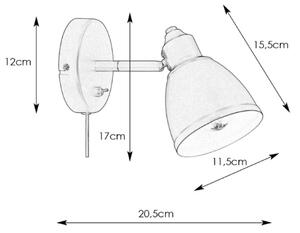Markslöjd 108714 - Аплик STORY 1xE14/40W/230V месинг