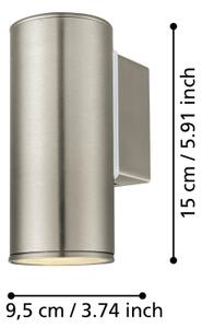 Eglo 33581 - LED RGBW димируемо външно стеново осветително тяло RIGA 1xGU10/5W/230V IP44 матов хром