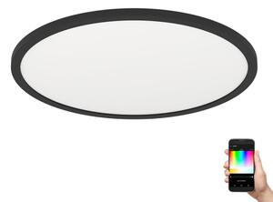 Eglo 31704-LED RGBW димируемо таванно осветително тяло ROVITO-Z 1xLED/16,5W/230V Ø42 см черно + дистанционно управление