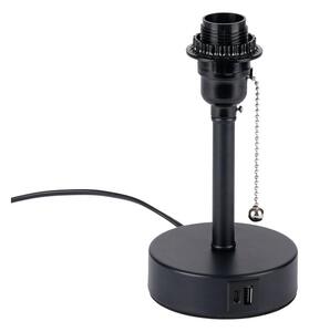 Brilagi - Настолна лампа с USB порт TABLON 1xE27/25W/230V черна